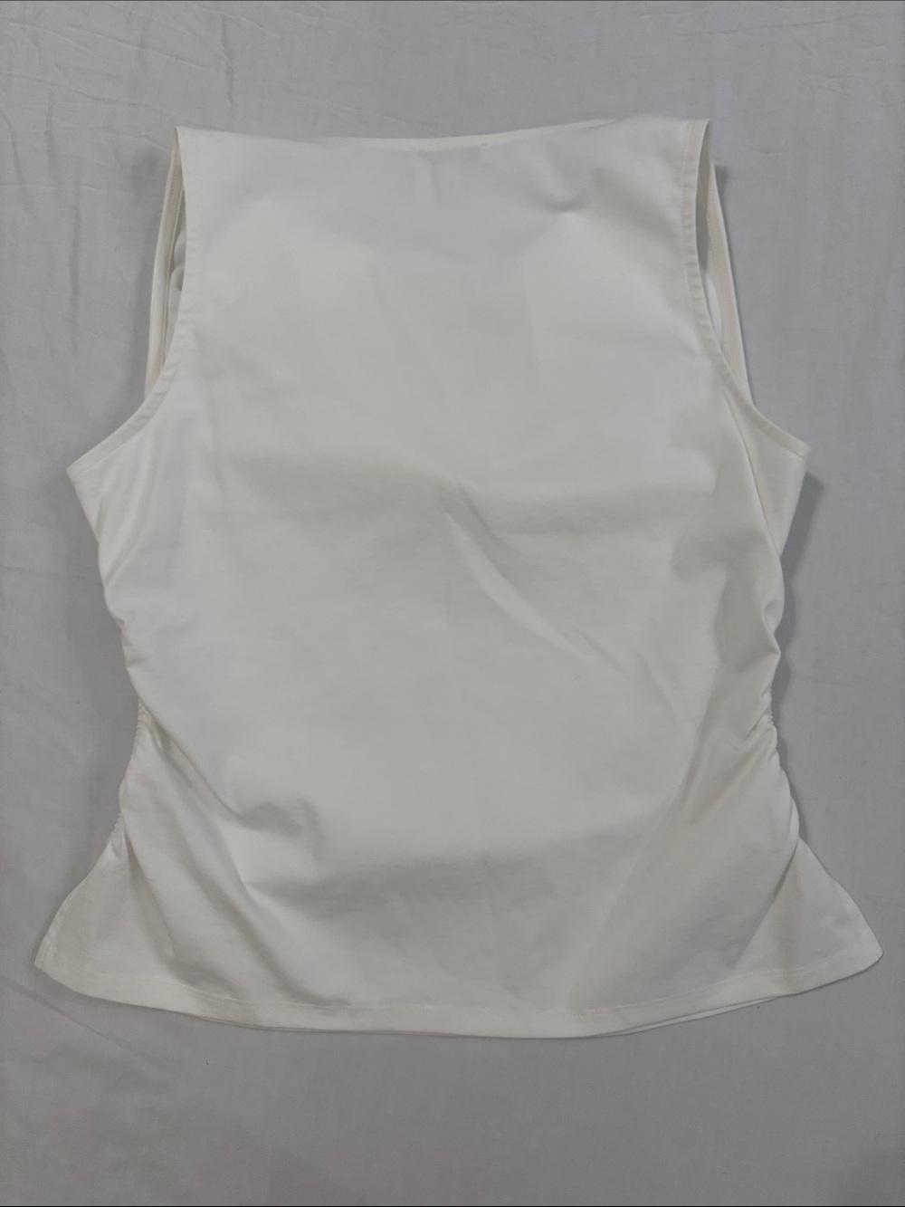 DKNY Petite Ponte White Cowl Neck Sleeveless Tank Top - Picture 4 of 5